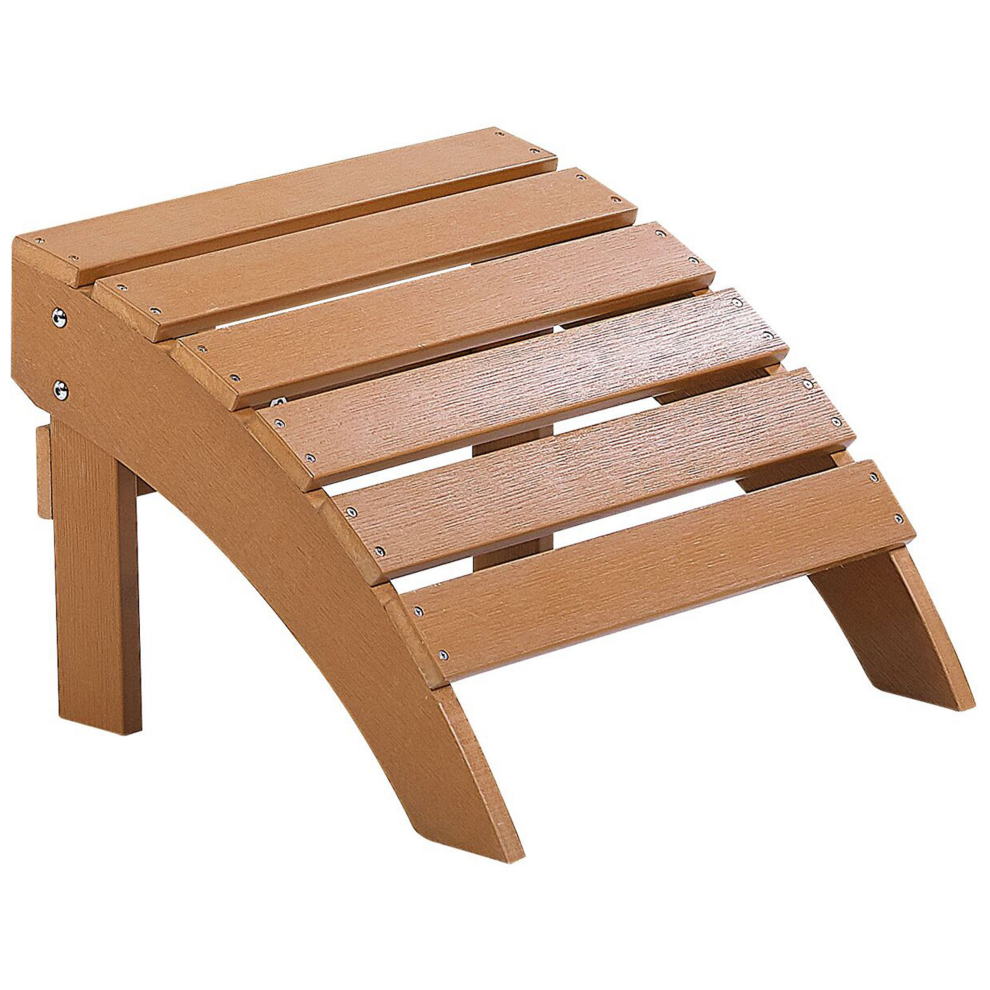 Beliani Garden Footstool Adirondack Brown
