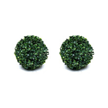 2 Pcs Artificial Plant Topiary Garden Spheres Topiary Plant Outdoor Indoor Decoration for Backyard Decor S