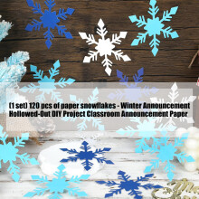 120Pieces Paper Snowflakes Seasonal Crafting Making Snowflakes For Winter Craft