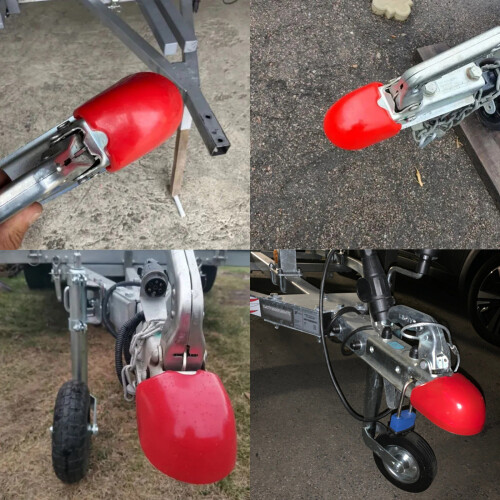 Quick Identification Red Trailer Ball Cover Strong Plastic Caps for 50mm 1