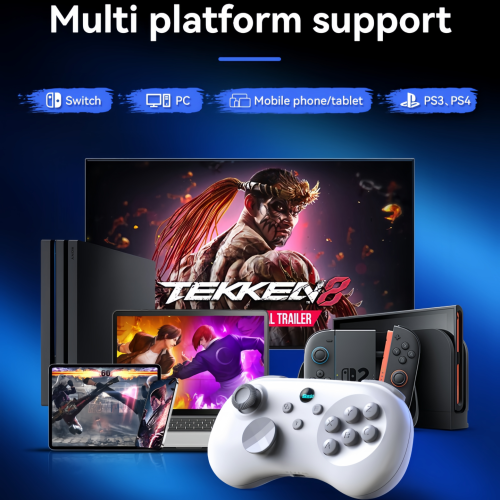 (Black) Wireless Controller Joystick for Nintendo Switch PS4 PS3 PC Android iOS Mini Gamepad 1