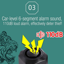 Car Anti-Theft Vibration Sound & Light Alarm 110dB Wireless Remote Alarm System