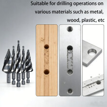 5Pcs Royal Step Drill 4 Pipe Rapid Steel with Polystyrene Storage Case for Portability