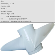 Durability Aluminum Marine Propeller 11 3/8 Inch Diameter Right Hand Rotation