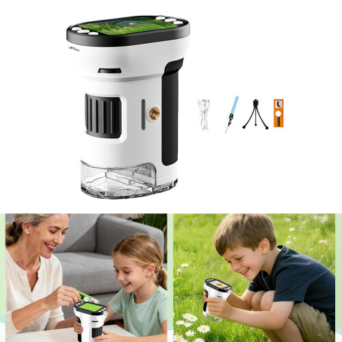 Science Learning Microscope For Kids Offering 2Inch Display And LED Light
