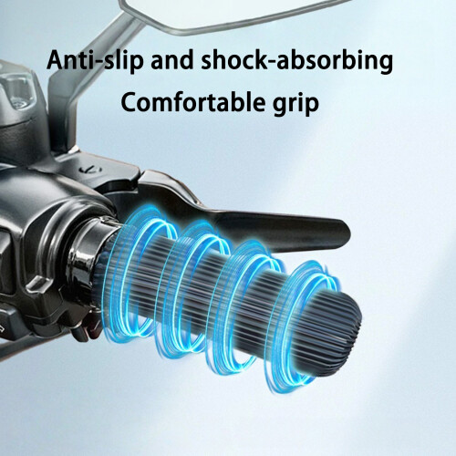 Motorcycle Handlebar Grip Covers Non Slip Silicone Handlebar Protectors Pair Black B
