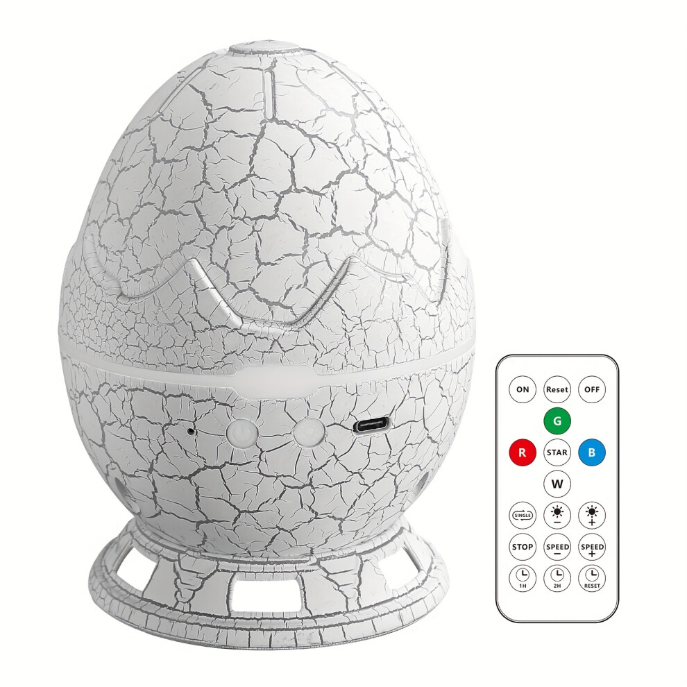 () 1Pc Dinosaur Egg Galaxy Star Projector Starry Colorful Night With Nebula, Star, Timer & Remote Control, White/Light 5062264052091