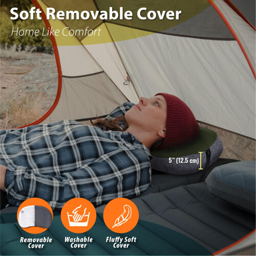TREKOLOGY Camping Pillow - Premium Inflatable Pillow for Camping, 1