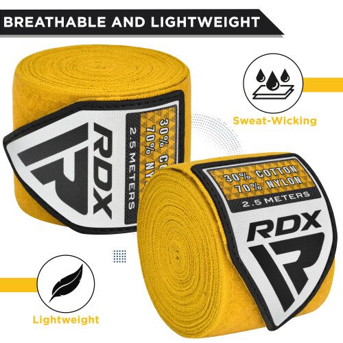 RDX Boxing Wraps Kids 2.5M Inner Gloves, Elasticated Thumb Loop 2