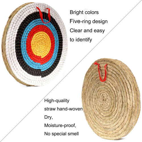 AUVIM Archery Targets for Backyard Hand-Made Straw Archery Target for 2