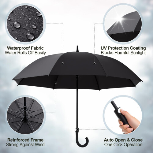 Weewooday 2 Pcs 54 Inch Golf Umbrella Windproof Extra Large, 2