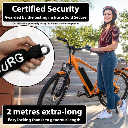 KOHLBURG 200cm Security Chain Lock – Lock with 8.3 mm Strong 1