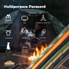 WILDAIR Paracord Survival Paracord Parachute Fire Cord Survival Ropes