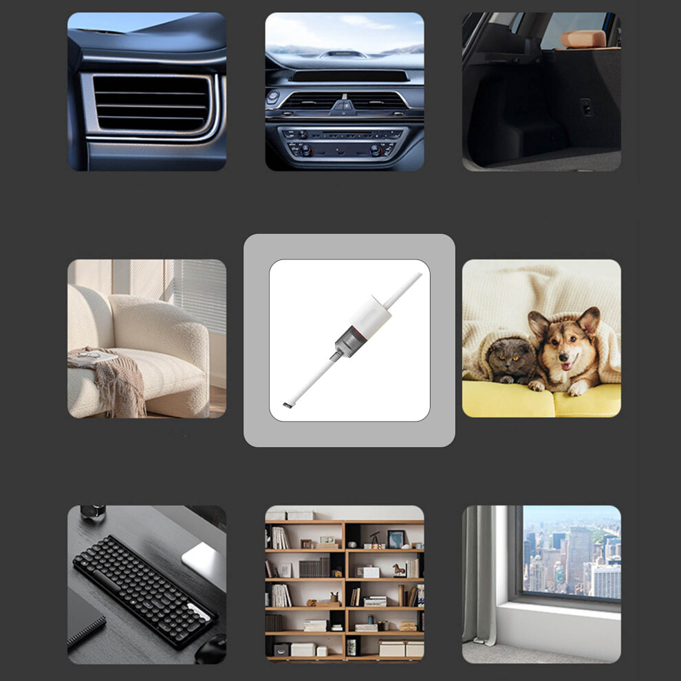 Usb Rechargeable Vehicle Cleaner 12000Pa Strong Suction Compact Cordless Vacuum 7754004772267