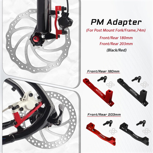 AEYINO Disc Brake Adapter,PM/Is Front Rear 180/203mm Disc Brake 1
