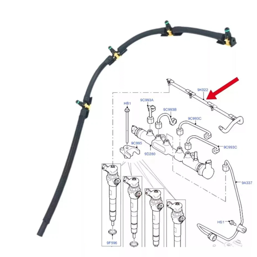Leak Offs Return Pipe For Select Models Lr082275, Jde38281 Fuel Overflow Hose 7754004736092