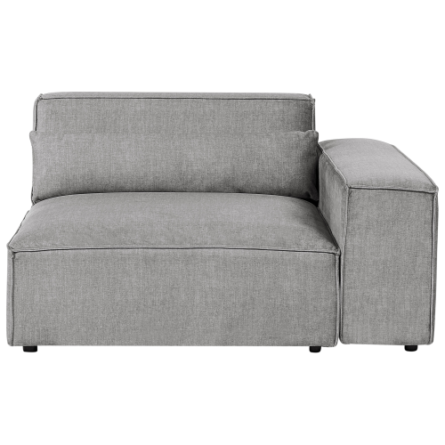 Beliani Corner Seat HELLNAR Left Hand Grey Fabric