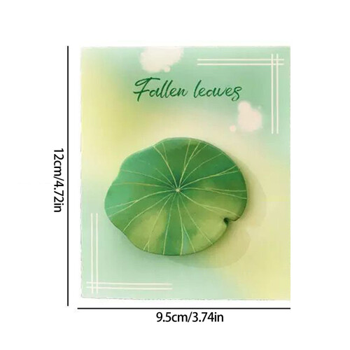 4 Pack Reusable Leaf Design Stick Note Notepads Set Friendly Paper Write Pad 2