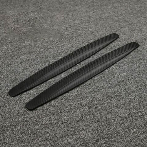 2pcs Black Carbon Fibre Bumper Strips