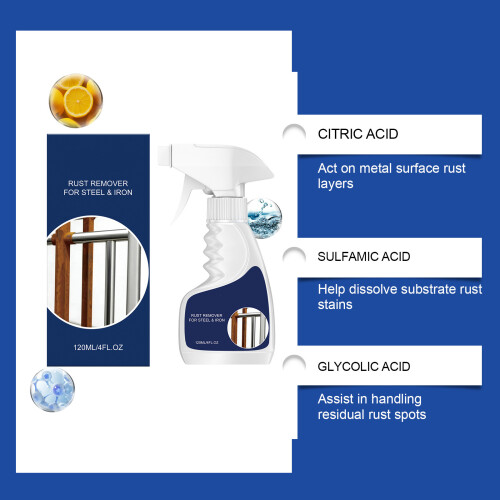 Quick Acting Rust Removal Sprayer With Sand Paper Non Toxic Solution For Vehicle