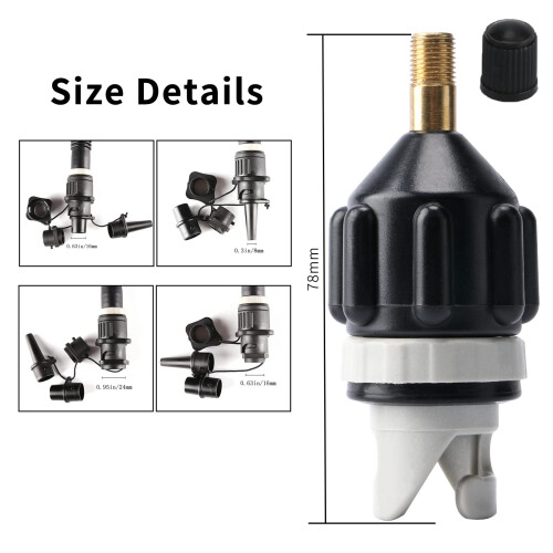 yuejuhe SUP Pump Adaptor Converter, Paddle Board Pump Adaptor with 4 1