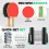 KIKILIVE 2 Player Table Tennis Set, Ping Pong Set with Retractable 3