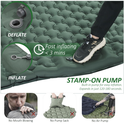 Jaztral Camping Mat - Upgraded Extra Thick Self Inflating Camping 2