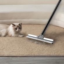 2-in-1 Heavy-Duty Adjustable 50” Long Handle Carpet Rake for Pet Hair Removal | 1pc Reusable Scrape