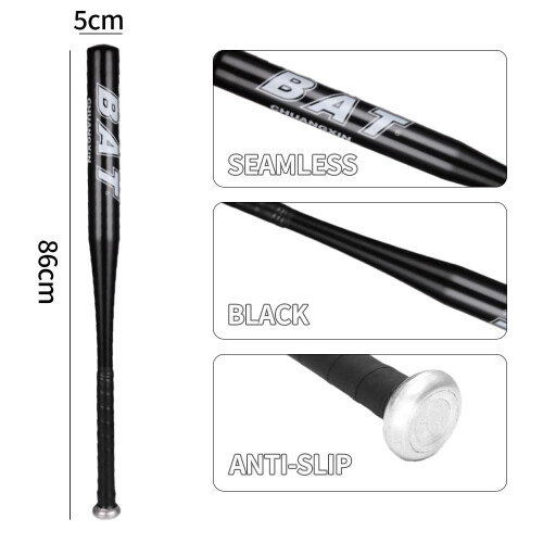 34 Inch Baseball Bat Aluminum Baseball Bat Smooth Surface Rubber 1
