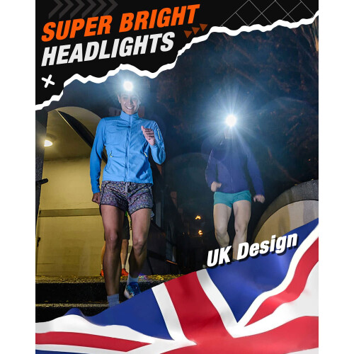 Victoper Running Head Torch - Super Bright Head Light Lightweight 2