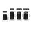 KeGOLF 10 Pieces Solid Black Flat Golf Driver Hybrid Iron Putter 2