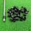 KeGOLF 10 Pieces Solid Black Flat Golf Driver Hybrid Iron Putter 3