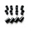 KeGOLF 10 Pieces Solid Black Flat Golf Driver Hybrid Iron Putter 5