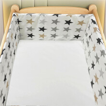 (180*30CM, N20) Breathable Crib Bed Liner Bumper Adjustable Baby Cot Bumper Set Cot Liner Airwrap Cot Bumper Protect All Round Crib Rail