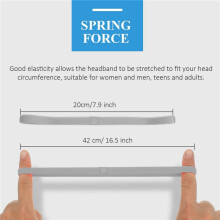 12 Pcs Thick Non-Slip Elastic Sport Headbands Hair Headbands,Exercise Hair and Sweatbands for Women and Men(Black, Grey)