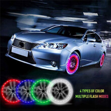 8Pcs Solar Car Tire Wheel Lights LED Tire Air Valve Cap Light Motion Sensors Flashing Colorful Gas Nozzle Cap Tire Light