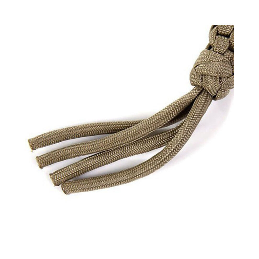 4X Paracord Square Weave Knife Lanyard-Khaki 6032925469604