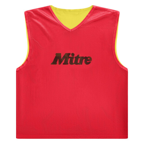 Mitre (M-L, Red/Yellow) Mitre Mens Pro Logo Reversible Training Bib