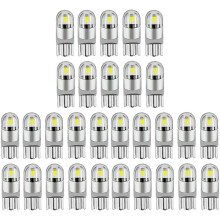 30Pcs 6000K Canbus T10 168 194 W5W Dome License Side  LED Light Bulb White