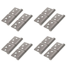 Bisagra de Bandera de Puerta Giratoria de 360 Grados Con Tono Plateado de Acero Inoxidable de 3 Pulgadas Bisagra 8 Piezas