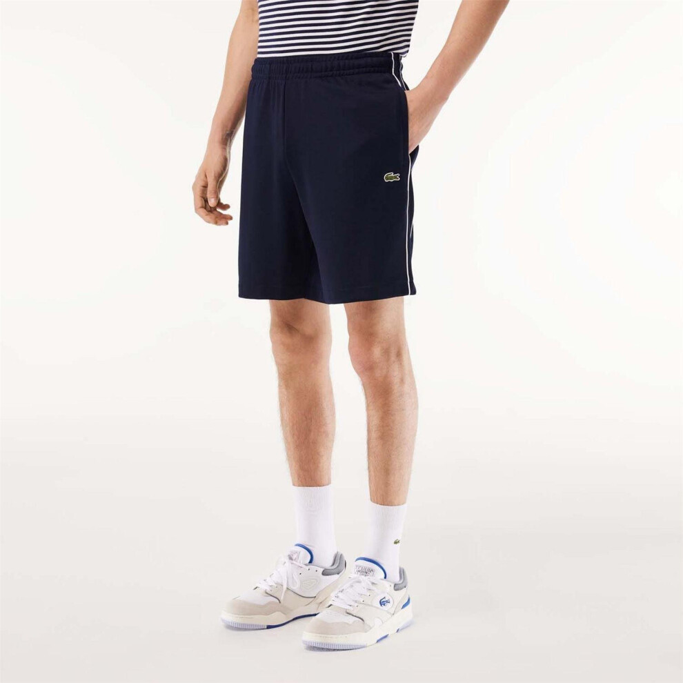 Lacoste (Xxl, Blue/White) Mens Paris Interlock Regular Shorts
