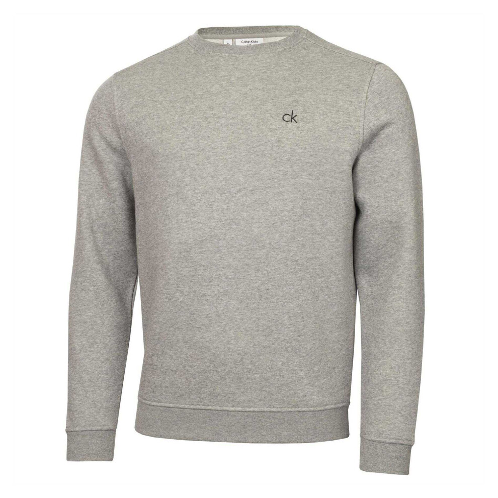 Calvin Klein (Xl, Grey Marl) Mens Embroidered Logo Jumper