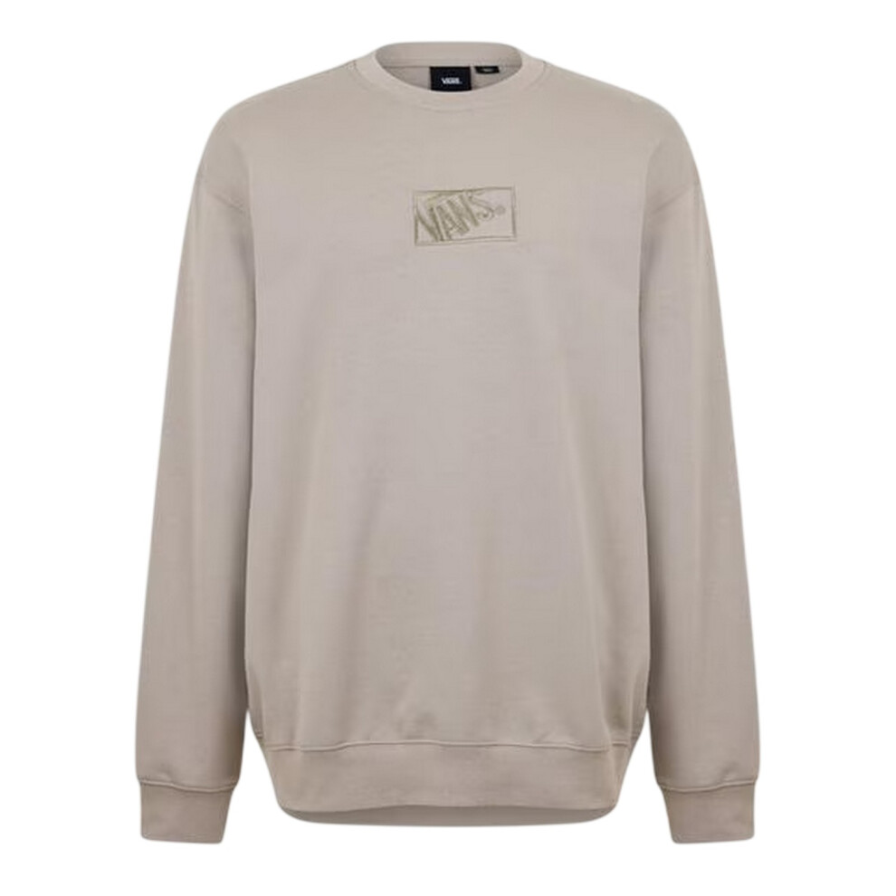 Vans (Xl, Mushroom) Mens Box Logo Regular Sweatshirt Multicoloured