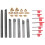 Lathe Threading Tool Set 21 Pieces - 7 Pcs 1/2Inch Turning Shank Boring Bars with 14 Pcs Indexable Carbide Inserts B 1