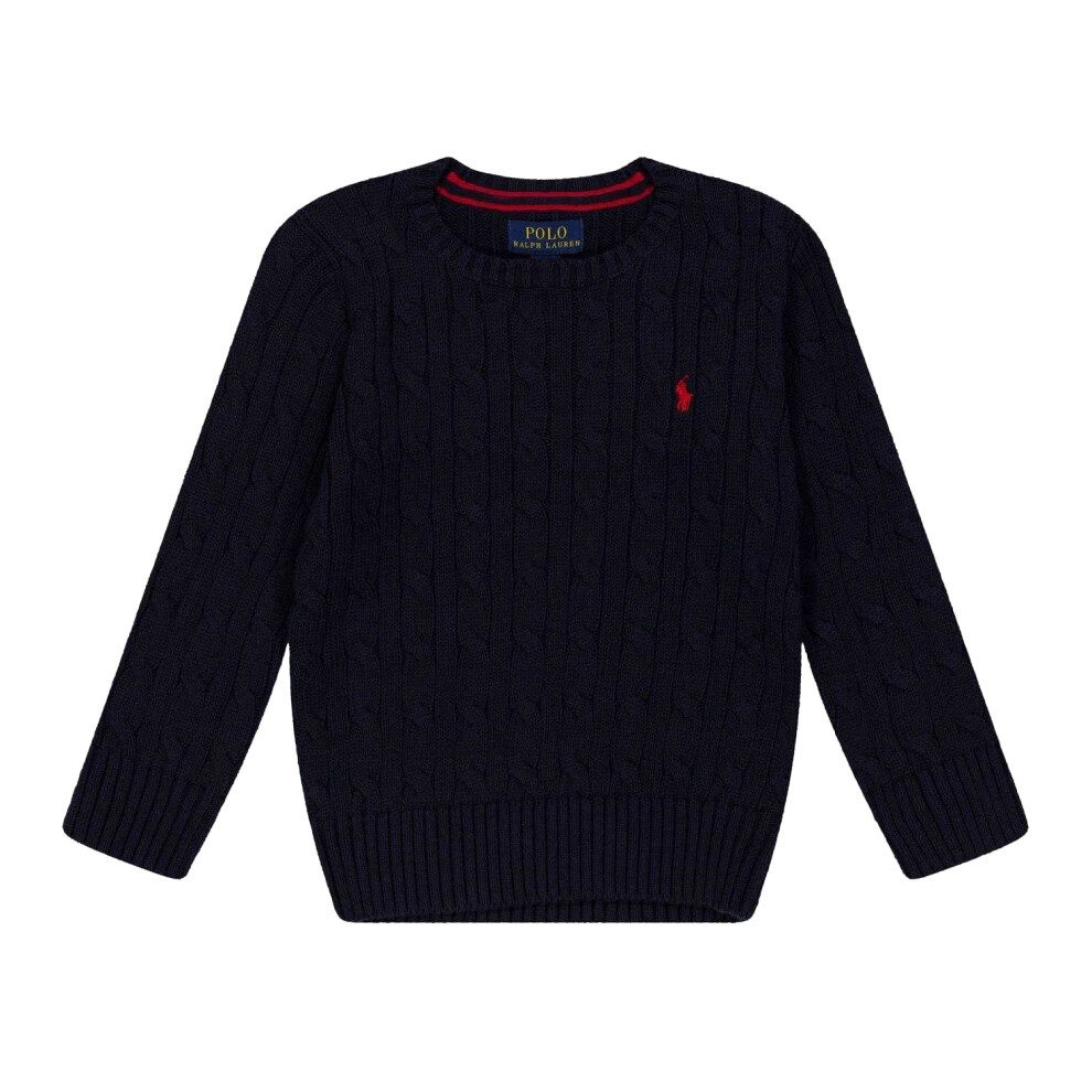 Ralph Lauren (7 Years, Navy) Childrens/Kids Cable Knit Regular Jumper