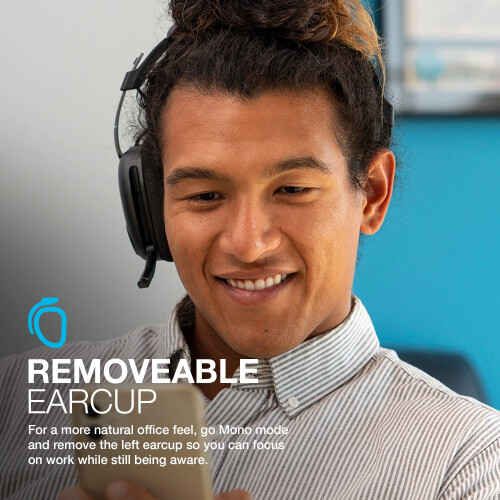 JLab JLab JBuds Work Wireless Headset with Microphone - 60+ H Over Ear Bluetooth 2