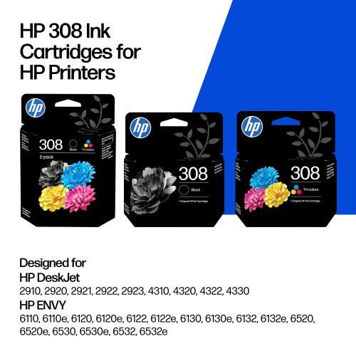 HP Tintenpatrone - HP - 308 (7FP21UE) - Original - Schwarz - Referenz 7FP21UE 1