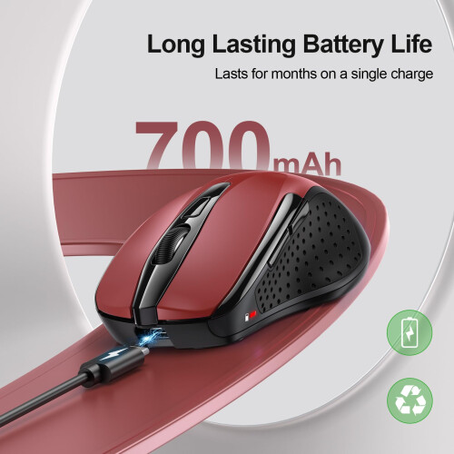 TeckNet TECKNET Bluetooth Mouse, Rechargeable Bluetooth Wireless Mouse 1