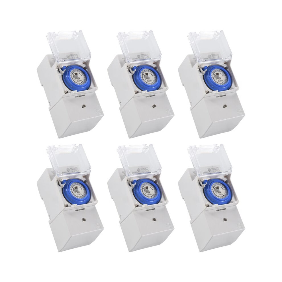 6X Sul181h Mechanical Timer 24 Hours Relay Electrical Programmable Timer 24 Hour Din Rail Timer 4713395346757