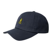 (One Size, Navy) Kangol Leather Backstrap Baseball Cap